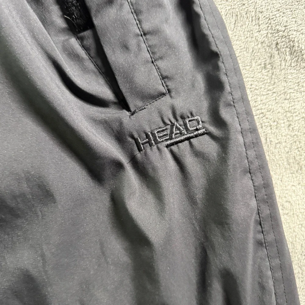 VTG Head Sportswear Zipper Leg Track Y2K Pants Mens XL Black